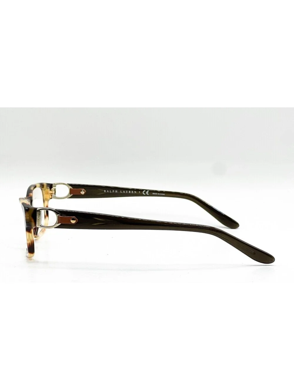 Ralph Lauren RL6106Q 5004 Havana Spotty Rectangle Eyeglass Frames 53-17-140